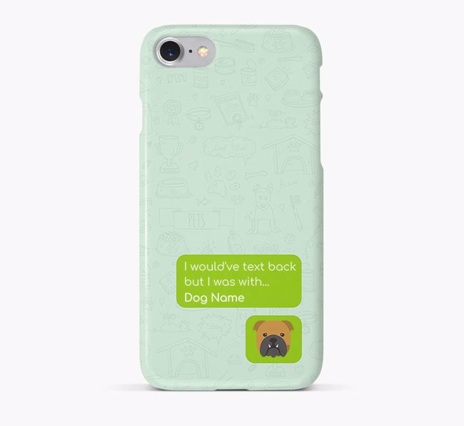 'Text Back' Phone Case with {breedFullName} Icon